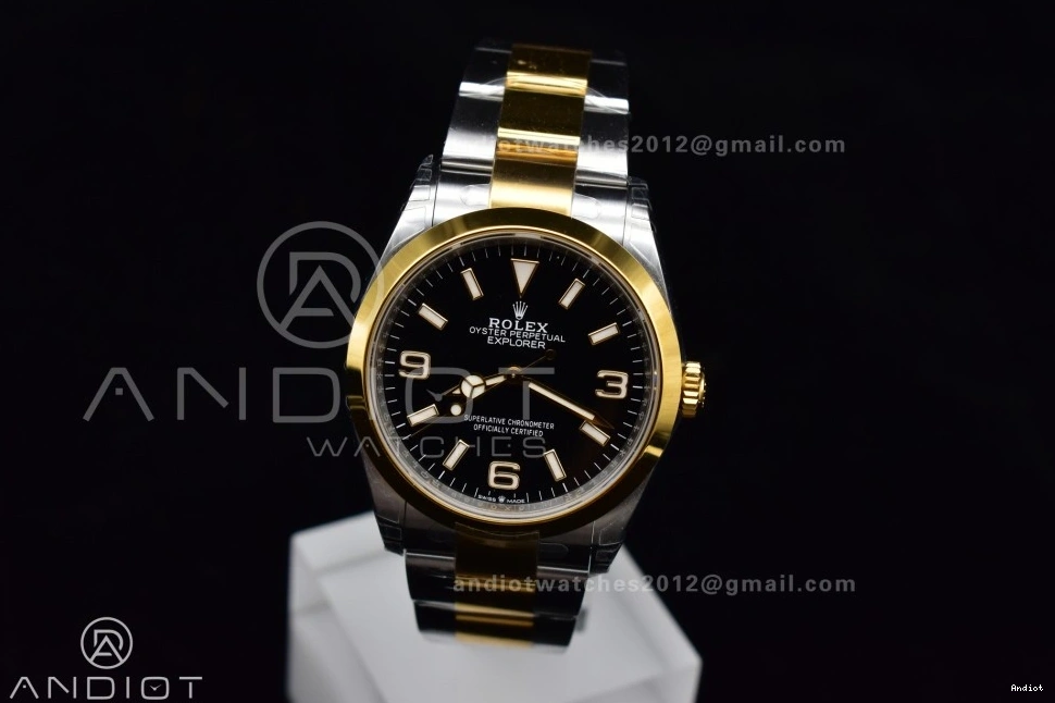 124273 36mm VSF Dial Steel Edition DD3230 on Explorer 1:1 Best Black SS Bracelet 904L YG 0422